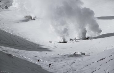 dav et pat riding cratere volcan ASAHI 2291m 3